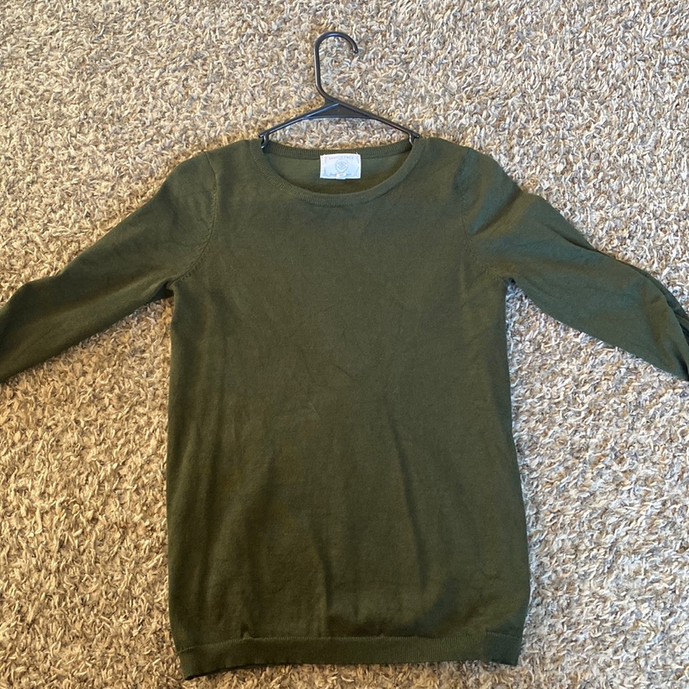 Olive Green Women’s 3/4 Sleeve Sweater size XS
